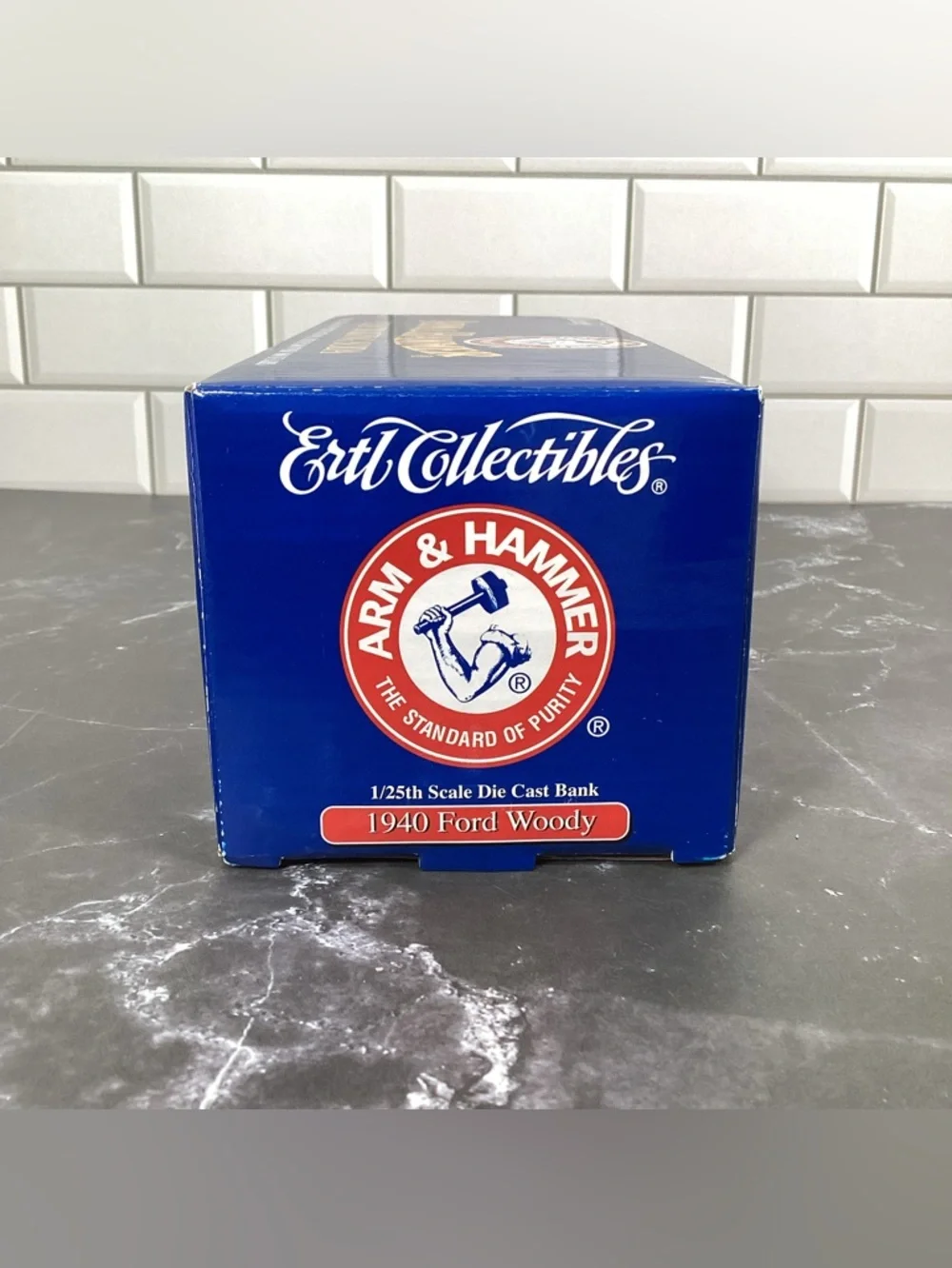 NIB Promotional Die Cast Arm & Hammer Bank, 1940 Ford Woody